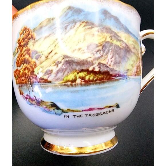 VTG Taylor & Kent Scottish Clan Cameron Lusterwear Tea Cup Saucer Bone China - Picture 4 of 16